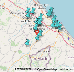 Mappa Via Corpolò Fossatone, 47822 Rimini RN, Italia (6.6345)