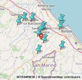 Mappa Via Corpolò Fossatone, 47822 Rimini RN, Italia (6.44182)