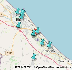 Mappa Via Icilio Calzecchi Onesti, 47924 Rimini RN, Italia (3.64909)