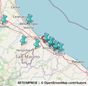 Mappa Via Aurelio de Paoli, 47924 Rimini RN, Italia (14.03182)