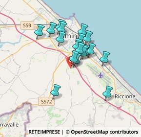 Mappa Via Argentina Altobelli, 47924 Rimini RN, Italia (2.81167)