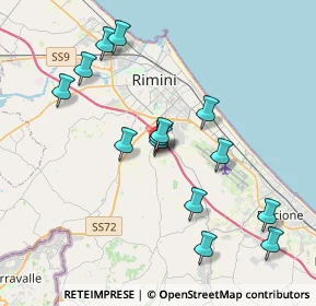 Mappa Via Argentina Altobelli, 47924 Rimini RN, Italia (3.84643)