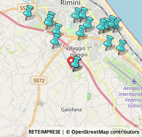 Mappa Via Ca' Sabbioni, 47924 Rimini RN, Italia (2.22235)