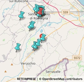 Mappa Via Marecchiese, 47923 Corpolò RN, Italia (3.98421)