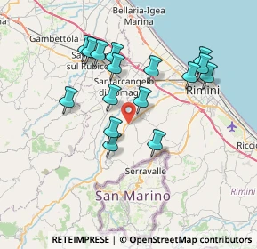 Mappa 47923 Corpolò RN, Italia (6.8975)