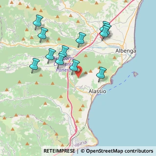 Mappa Monte Tirasso, 17021 Alassio SV, Italia (4.09917)