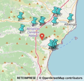 Mappa Monte Tirasso, 17021 Alassio SV, Italia (3.75615)