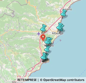 Mappa Monte Tirasso, 17021 Alassio SV, Italia (6.12909)