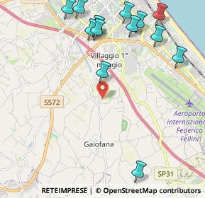 Mappa Via Dina Sassoli, 47924 Rimini RN, Italia (2.71)