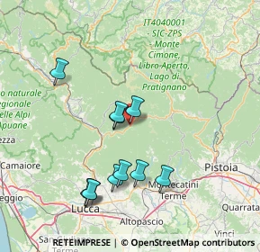 Mappa Via Fabbriche, 55022 Bagni di Lucca LU, Italia (14.84909)