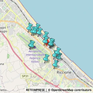 Mappa Viale Vercelli, 47838 Riccione RN, Italia (1.28471)