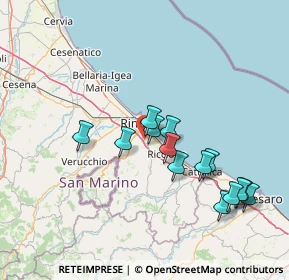 Mappa Via del Ciclamino, 47924 Rimini RN, Italia (14.59286)