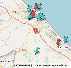 Mappa Via Giuseppe Babbi, 47924 Rimini RN, Italia (4.35167)