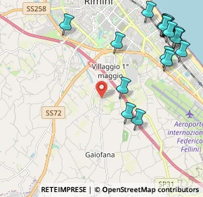 Mappa Via Giuseppe Babbi, 47924 Rimini RN, Italia (2.8805)