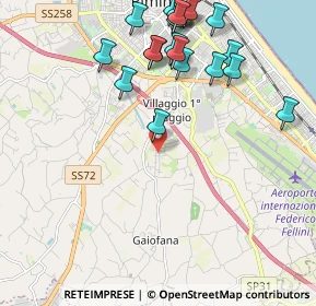 Mappa Via Giuseppe Babbi, 47924 Rimini RN, Italia (2.4835)