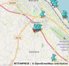 Mappa Via Giuseppe Babbi, 47924 Rimini RN, Italia (2.76917)