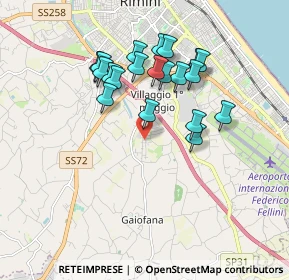 Mappa Via Giuseppe Babbi, 47924 Rimini RN, Italia (1.6765)