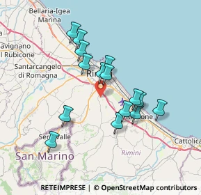 Mappa Via Giuseppe Babbi, 47924 Rimini RN, Italia (6.34133)