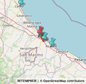 Mappa Via Giuseppe Babbi, 47924 Rimini RN, Italia (56.11)