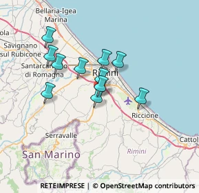 Mappa Via Consolare Rimini-San Marino, 47924 Rimini RN, Italia (5.53636)