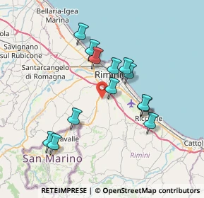 Mappa Via Consolare Rimini-San Marino, 47924 Rimini RN, Italia (6.62077)