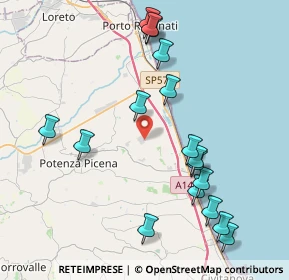Mappa Via del Conero, 62018 Potenza Picena MC, Italia (4.56471)