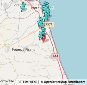 Mappa Via del Conero, 62018 Potenza Picena MC, Italia (3.98786)