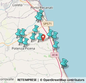 Mappa Via del Conero, 62018 Potenza Picena MC, Italia (3.49)