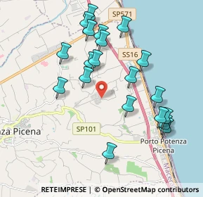 Mappa Via del Conero, 62018 Potenza Picena MC, Italia (2.047)