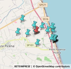 Mappa Via del Conero, 62018 Potenza Picena MC, Italia (1.5405)