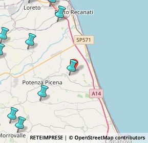 Mappa Via Saturno Bassa, 62018 Potenza Picena MC, Italia (6.99364)