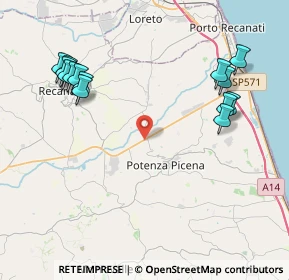 Mappa Via Strada Regina, 62018 Potenza Picena MC, Italia (4.915)