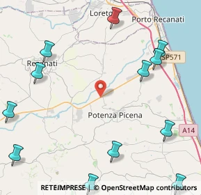 Mappa Via Strada Regina, 62018 Potenza Picena MC, Italia (6.30917)