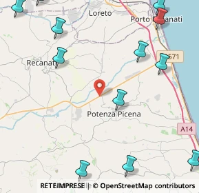 Mappa Via Strada Regina, 62018 Potenza Picena MC, Italia (6.45917)