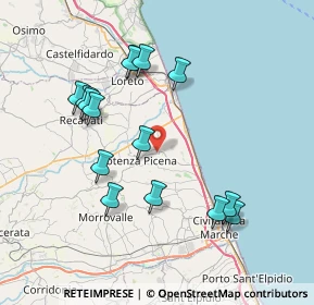 Mappa 62018 Potenza Picena MC, Italia (7.89133)