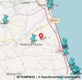 Mappa 62018 Potenza Picena MC, Italia (7.5275)