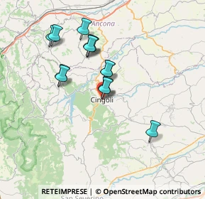 Mappa Via del Podestà, 62011 Cingoli MC, Italia (6.40615)