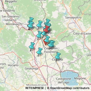 Mappa Località Caselle di Rigutino, 52100 Arezzo AR, Italia (10.71)