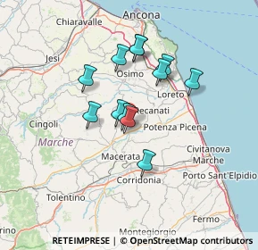 Mappa Contrada Saletta, 62010 Montecassiano MC, Italia (11.005)