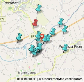 Mappa CAP, 62010 Montelupone MC, Italia (1.4905)