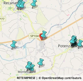 Mappa CAP, 62010 Montelupone MC, Italia (3.0555)