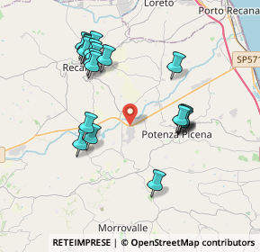 Mappa CAP, 62010 Montelupone MC, Italia (3.9105)