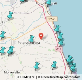 Mappa Contrada Santa Cassella, 62018 Potenza Picena MC, Italia (6.6735)