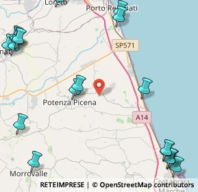 Mappa Contrada Santa Cassella, 62018 Potenza Picena MC, Italia (6.93)
