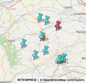 Mappa Contrada Verdefiore, 62010 Appignano MC, Italia (7.28182)