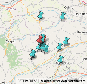 Mappa Contrada Verdefiore, 62010 Appignano MC, Italia (5.5275)