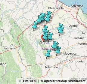 Mappa Via DONATORI D ORGANO, 62011 Cingoli MC, Italia (10.09722)