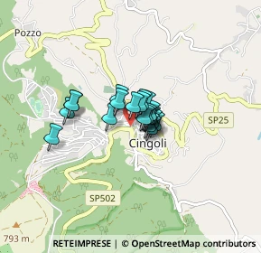 Mappa Via DONATORI D ORGANO, 62011 Cingoli MC, Italia (0.4125)