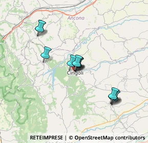 Mappa Via DONATORI D ORGANO, 62011 Cingoli MC, Italia (6.18917)