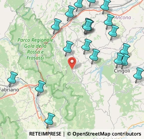 Mappa Poggio San Vicino, 62021 Poggio San Vicino MC, Italia (10.2925)